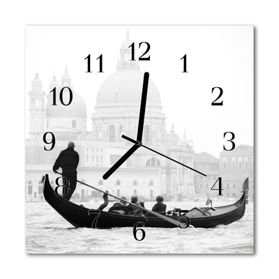 Glasuhr Küchenuhr Venedig Boot