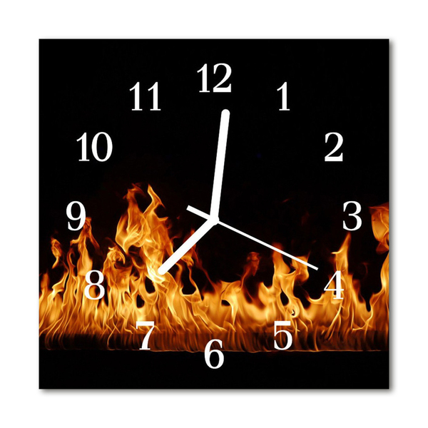 Glasuhr Küchenuhr Feuer
