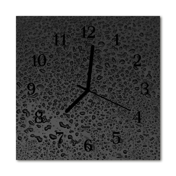 Glasuhr Küchenuhr Wasser Tropfen