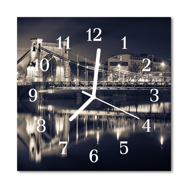 Glasuhr Küchenuhr Brücke