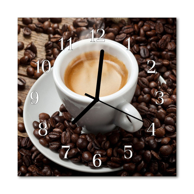 Glasuhr Küchenuhr Kaffee Tasse