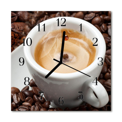 Glasuhr Küchenuhr Kaffee Tasse