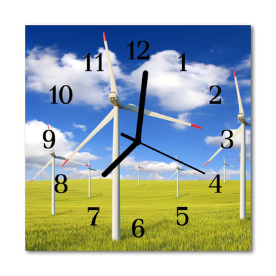 Glasuhr Küchenuhr Windpark