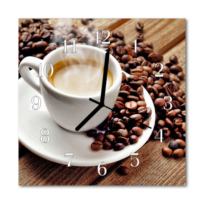 Glasuhr Küchenuhr Kaffee Tasse
