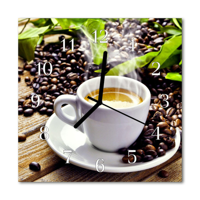 Glasuhr Küchenuhr Kaffee Tasse