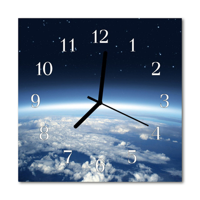 Glasuhr Küchenuhr Erde Weltall