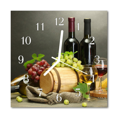 Glasuhr Küchenuhr Wein Trauben