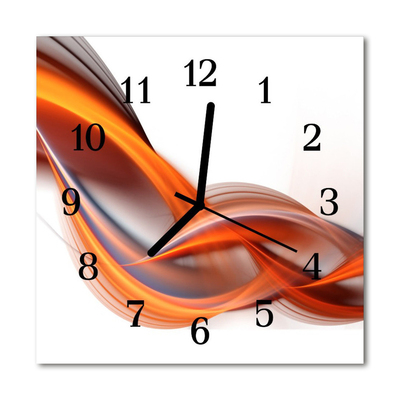 Glasuhr Küchenuhr Abstrakter Rauch