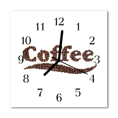 Glasuhr Küchenuhr Kaffee „Coffee”