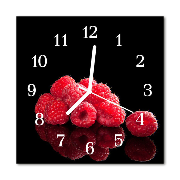 Glasuhr Küchenuhr Himbeeren