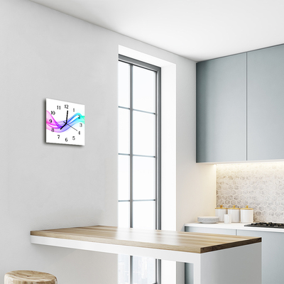 Glasuhr Küchenuhr Abstrakte Linien