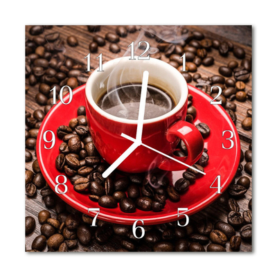 Glasuhr Küchenuhr Kaffee Tasse