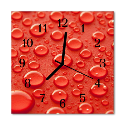 Glasuhr Küchenuhr Wassertropfen