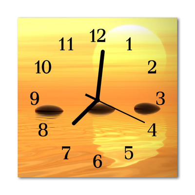 Glasuhr Küchenuhr Wasser Sonne
