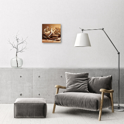 Glasuhr Küchenuhr Brot Ähren