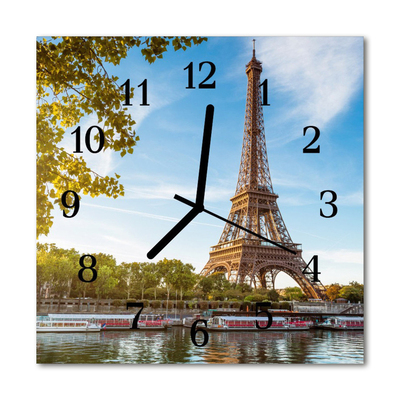 Glasuhr Küchenuhr Eiffelturm Paris