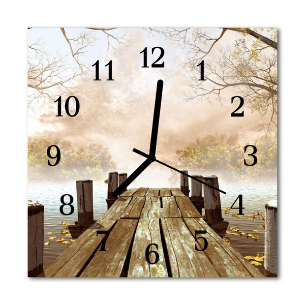 Glasuhr Küchenuhr Steg
