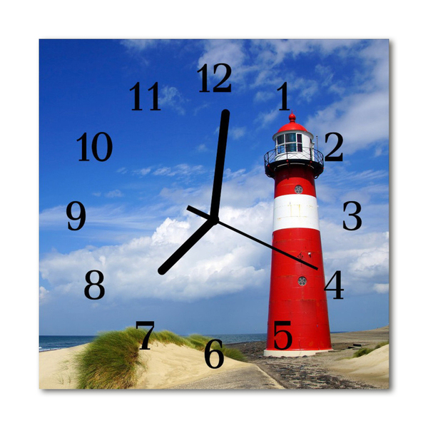 Glasuhr Küchenuhr Leuchtturm