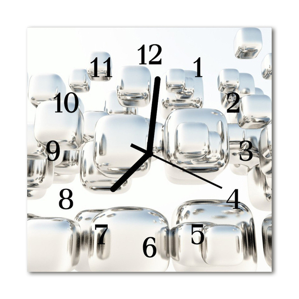 Glasuhr Küchenuhr 3D-Würfel