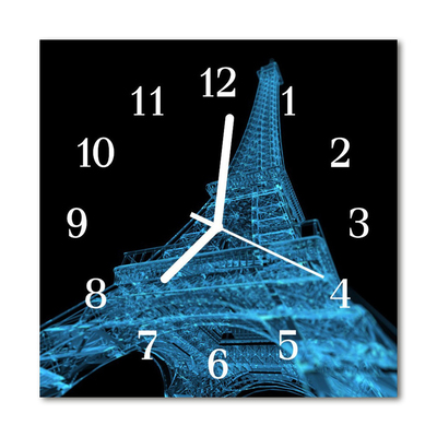Glasuhr Küchenuhr Eiffelturm Paris