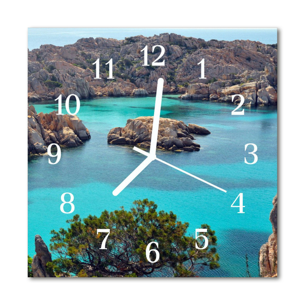 Glasuhr Küchenuhr Landschaft Meer
