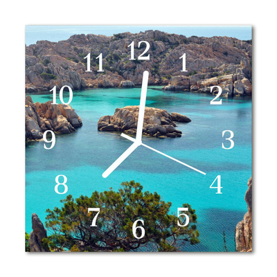 Glasuhr Küchenuhr Landschaft Meer