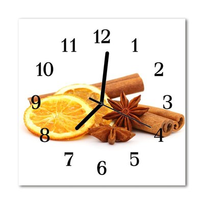 Glasuhr Küchenuhr Vanille Zitrone