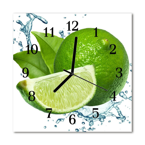 Glasuhr Küchenuhr Limette