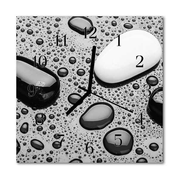 Glasuhr Küchenuhr Steine