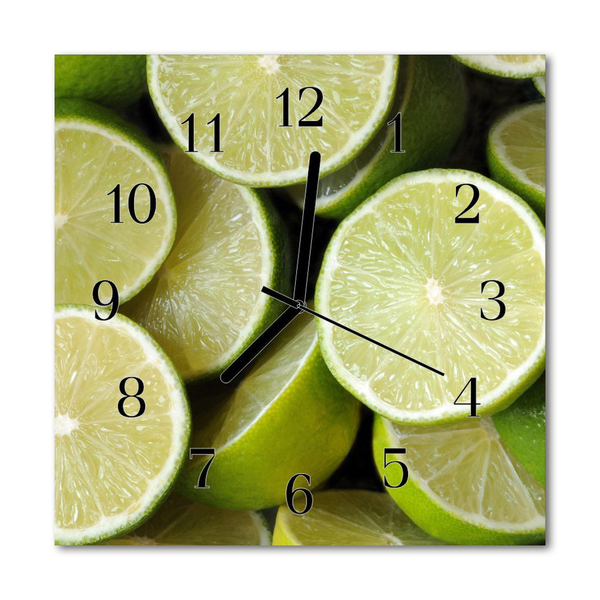 Glasuhr Küchenuhr Limette