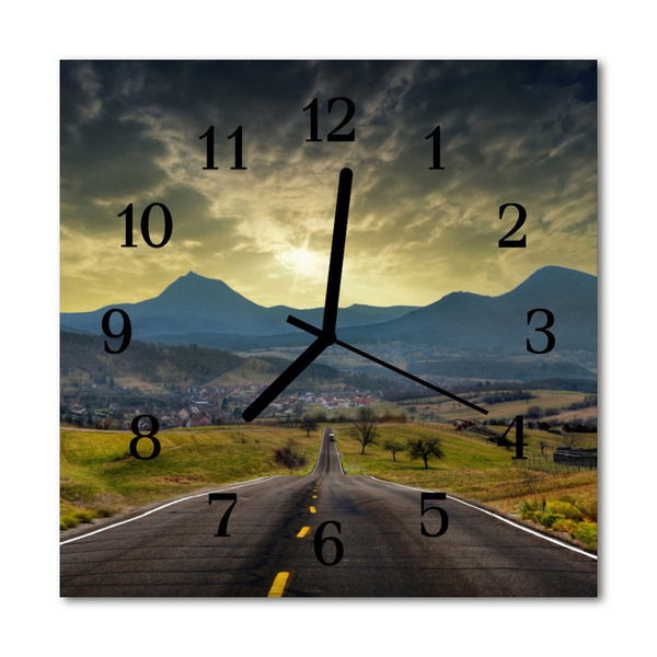 Glasuhr Küchenuhr Weg Gebirge