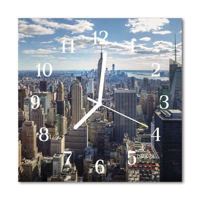 Glasuhr Küchenuhr Stadt