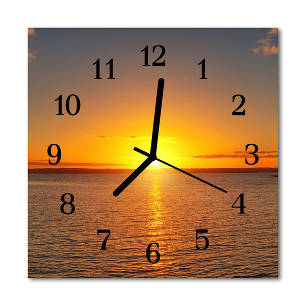 Glasuhr Küchenuhr Sonnenuntergang