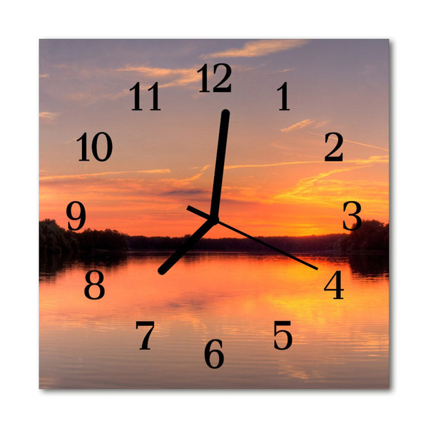 Glasuhr Küchenuhr Sonnenuntergang