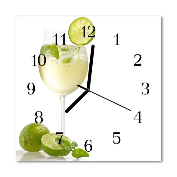 Glasuhr Küchenuhr Limette