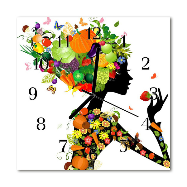 Glasuhr Küchenuhr Kunst