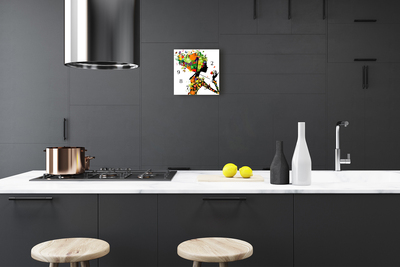 Glasuhr Küchenuhr Kunst