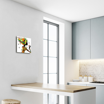 Glasuhr Küchenuhr Kunst