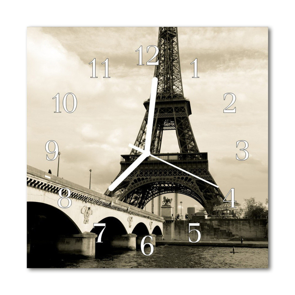 Glasuhr Küchenuhr Paris