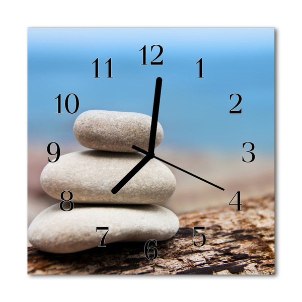 Glasuhr Küchenuhr Steine
