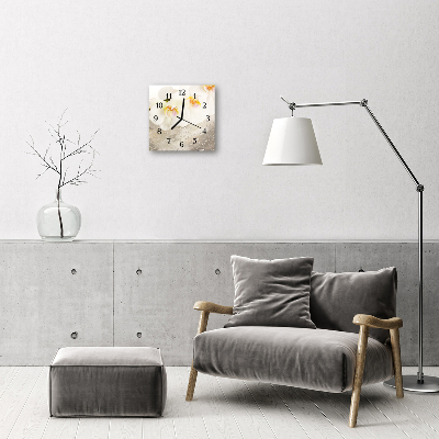 Glasuhr Küchenuhr Orchidee