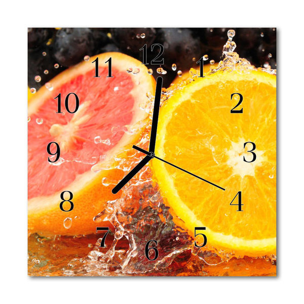 Glasuhr Küchenuhr Früchte