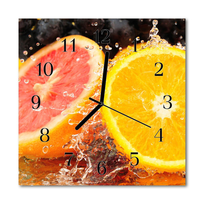 Glasuhr Küchenuhr Früchte