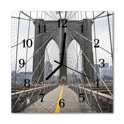 Glasuhr Küchenuhr Brooklyn Bridge