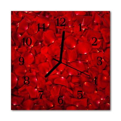 Glasuhr Küchenuhr Rosenblüten