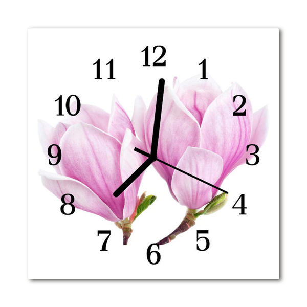 Glasuhr Küchenuhr Magnolie