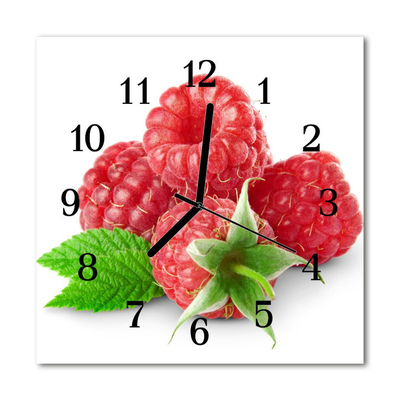 Glasuhr Küchenuhr Himbeeren