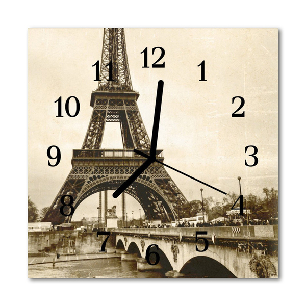 Glasuhr Küchenuhr Paris