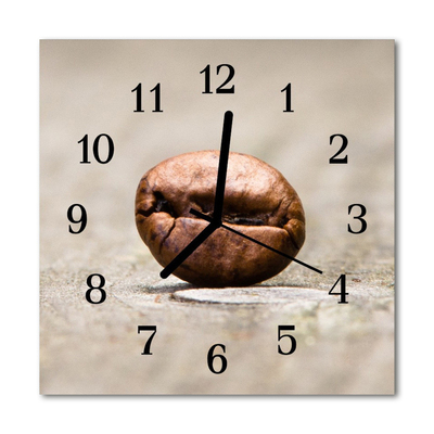 Glasuhr Küchenuhr Kaffeebohne