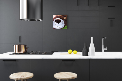 Glasuhr Küchenuhr Kaffee